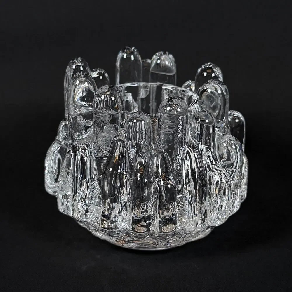 Kosta Boda Goran Warff POLAR ICE Votive Candle Holder Sweden 3.5